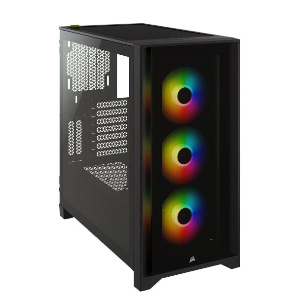 کیس کورسیر iCUE 4000X RGB Corsair iCUE 4000X RGB Tempered Glass Mid-Tower ATX Case – Black